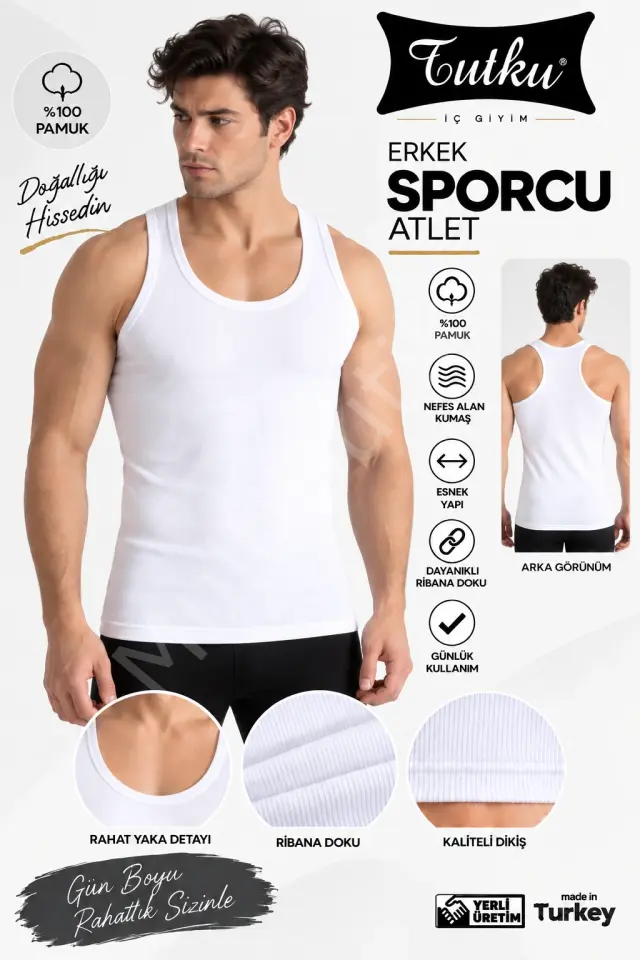 Tutku Erkek Sporcu Atlet – Beyaz