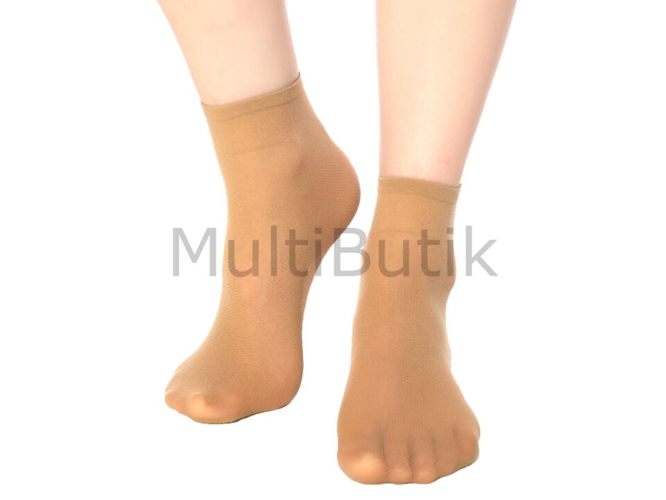 Petek Desenli Ortakalın Soket Çorap 5 Çift