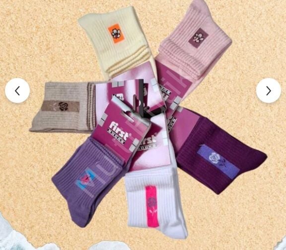 First Socks Renkli Pamuklu Smart Kolej Çorabı 4 Çift