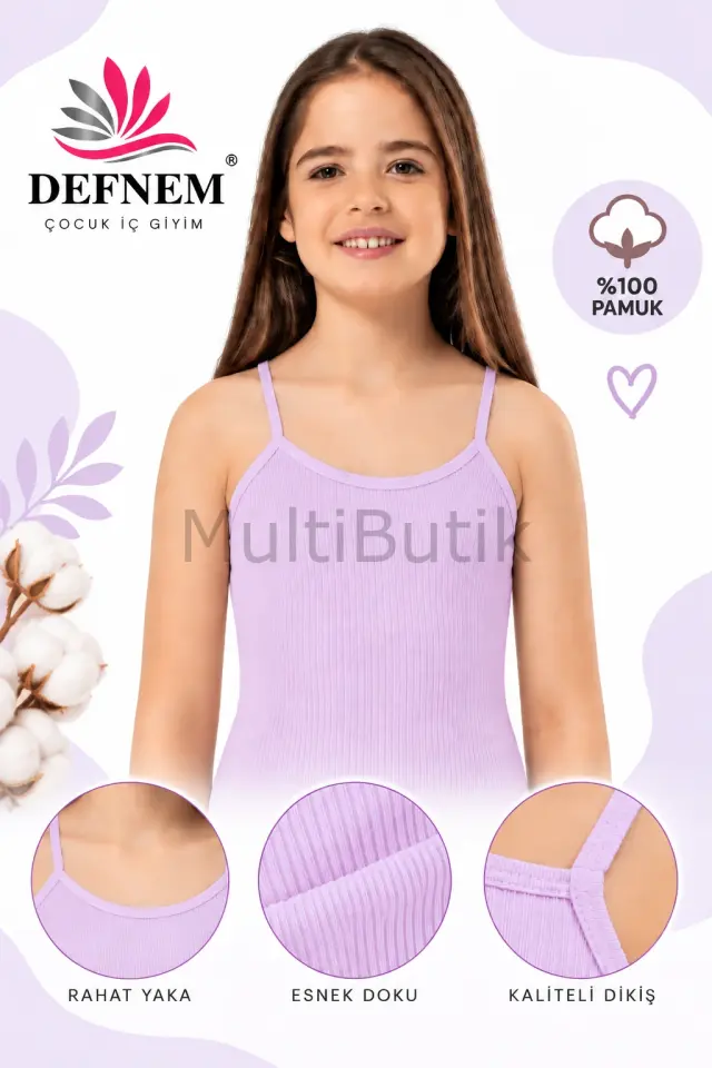 Defnem Kız Çocuk Atlet – Lila