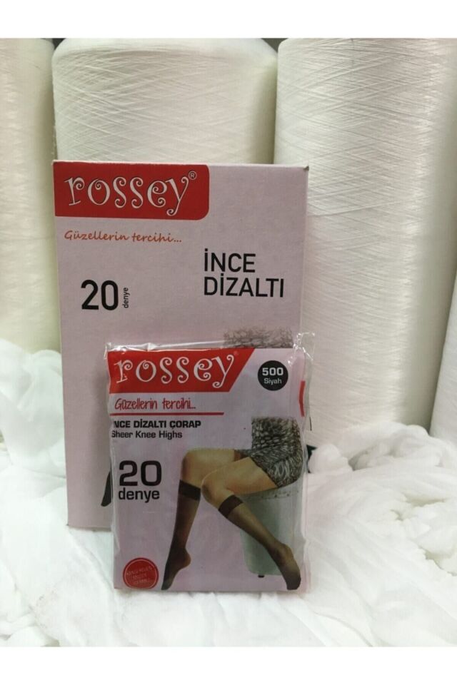 Rossey Ince Dizaltı Çorap-siyah 500- (12 Çift)