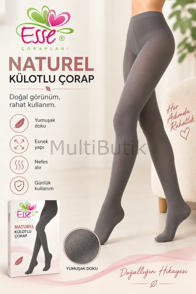 Esse Naturel Külotlu Çorap – Kül