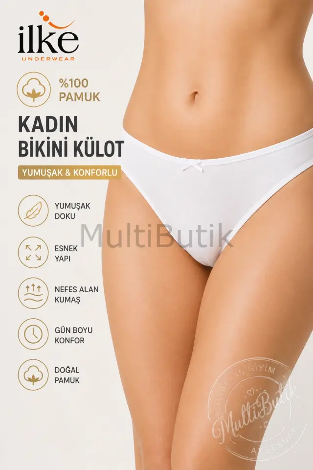 İlke %100 Pamuk Kadın Külot – 2’li Paket