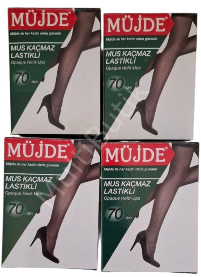 4 Adet Müjde 70 denye Dizüstü Mus Çorap Kalın Tül-GRİ