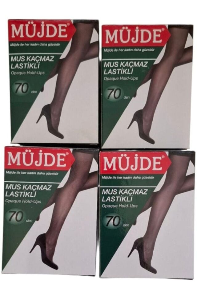 Müjde 70 denye Dizüstü Mus Çorap Kalın Tül - 4 Adet