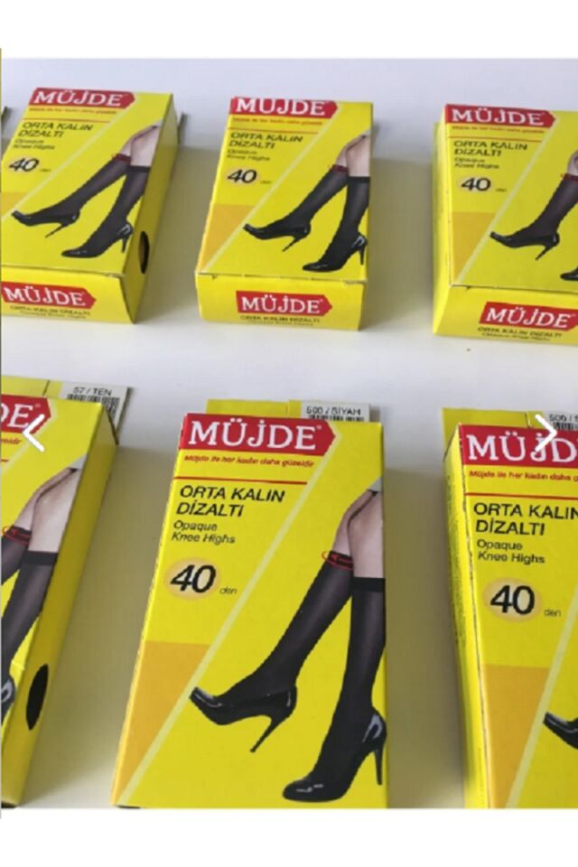 6'lı Paket Fit 40 Den Orta Kalın Diz Altı Çorap 38 Bronz