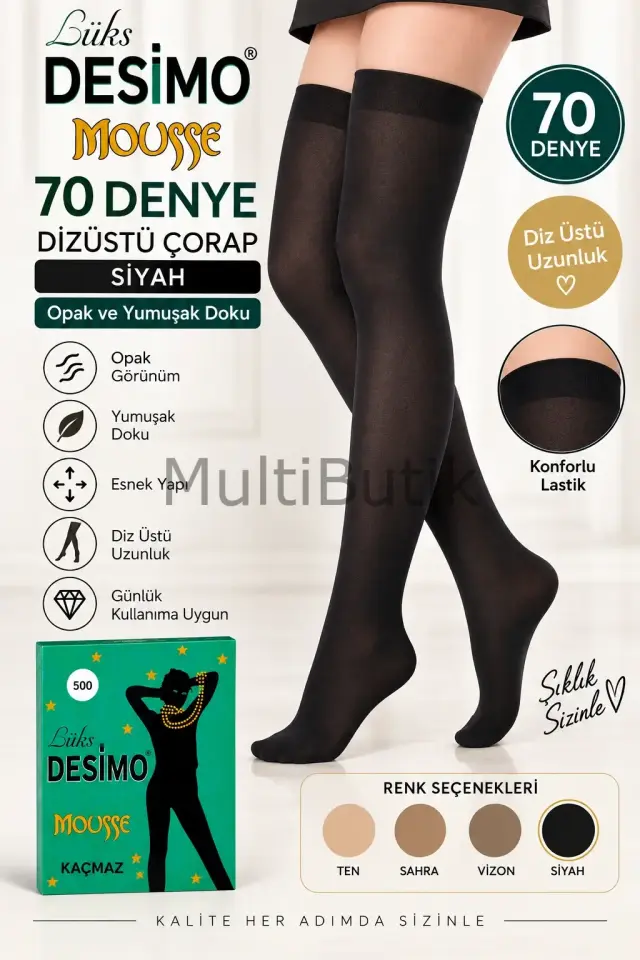 Desimo 70 Denye Dizüstü Çorap - 2 Adet