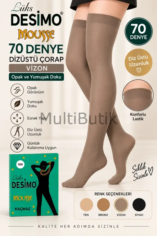 Desimo 70 Denye Dizüstü Çorap - 2 Adet