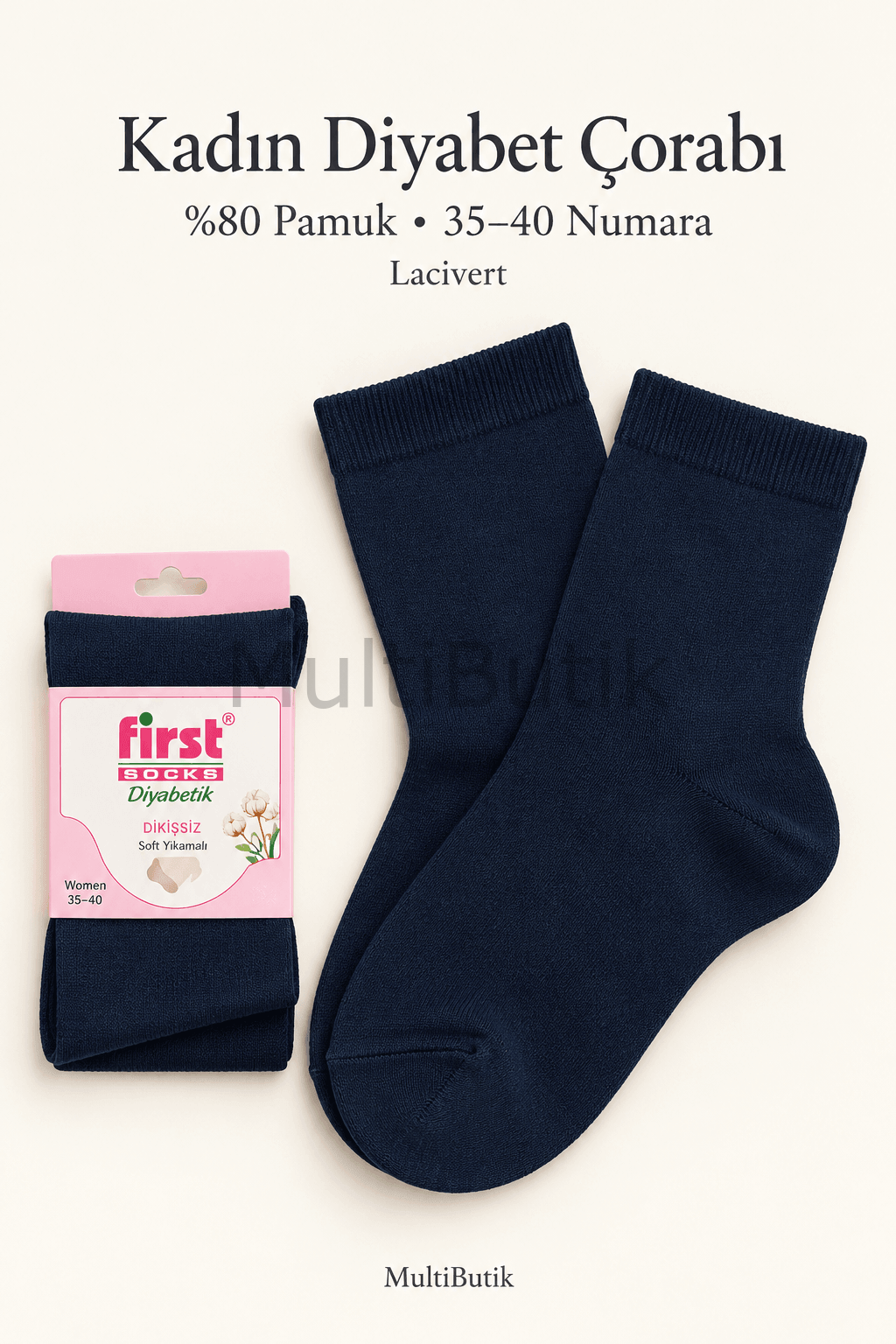 First Socks Dikişsiz Diyabetik Çorap