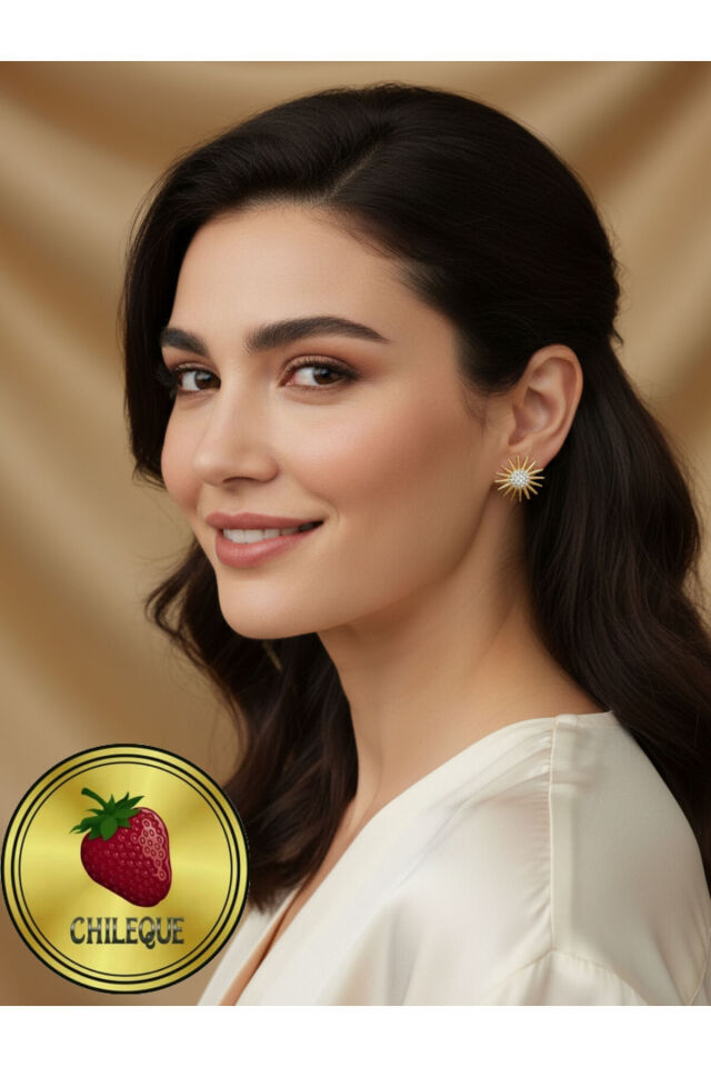 Zirkon Taşlı Güneş Model Xuping Küpe