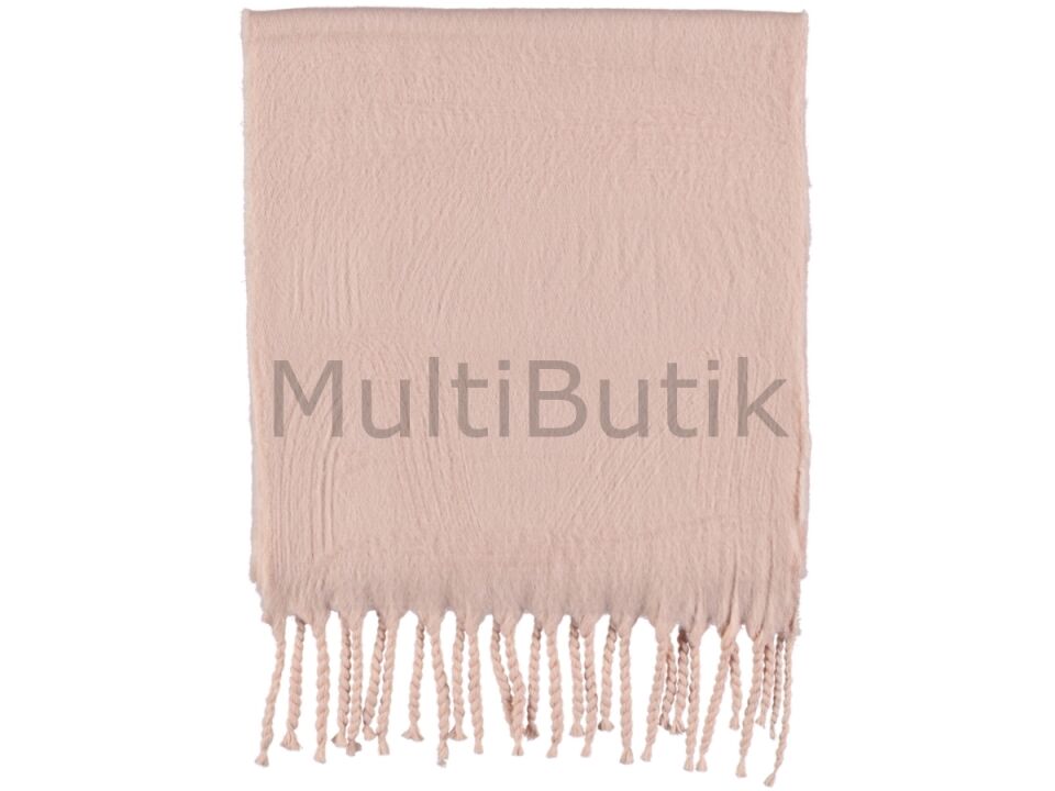 Kadın Kalın Fitilli Şal – Pudra