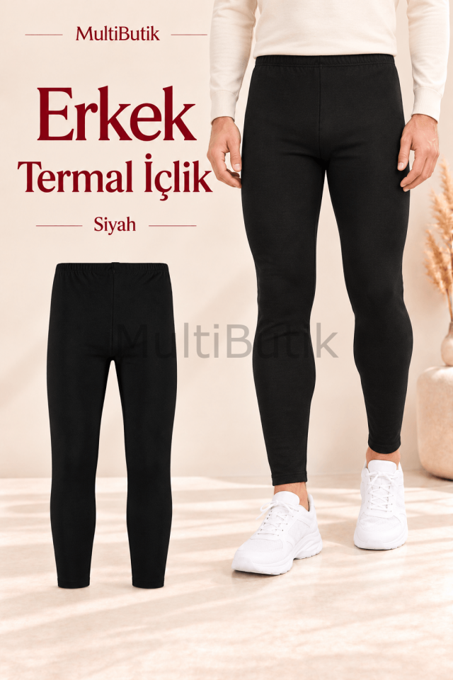 Ekonomik Erkek Termal Alt İçlik – Siyah