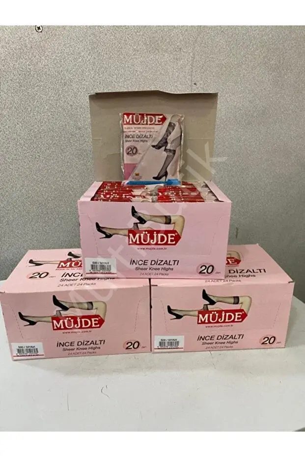 Ince Diz Altı Çorap 24'lü 500 Siyah