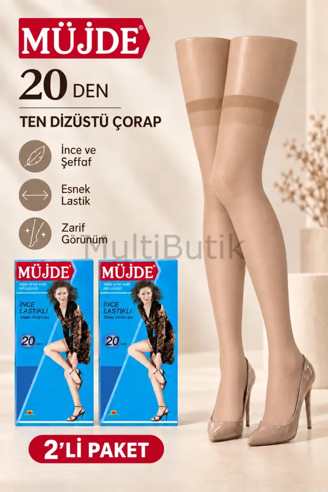 Müjde 20 Den İnce Dizüstü Çorap – 2’li Paket