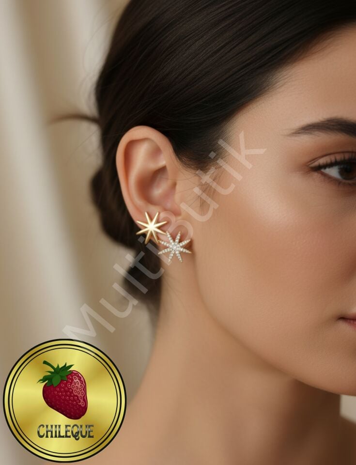 Zirkon Taşlı Yıldız Model Xuping Küpe