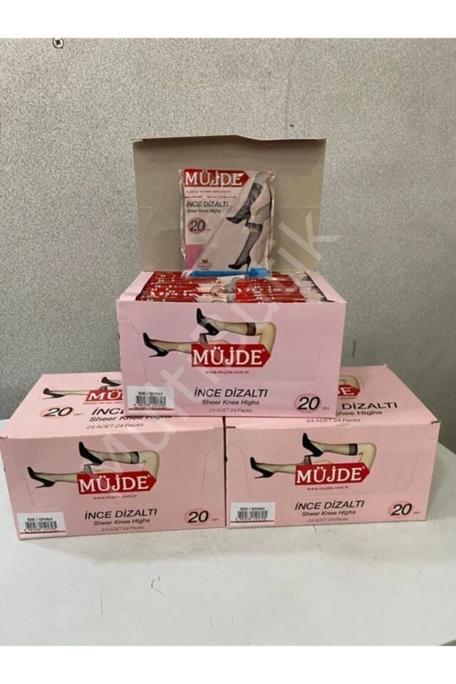 Müjde İnce Dizaltı Çorap 24'lü Paket